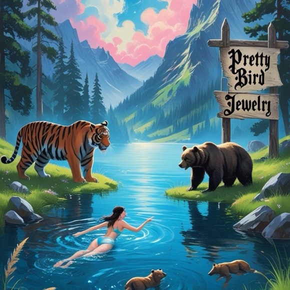 Pretty Bird Yellow Gold Plated Cuff Earrings - Picture 2 of 3